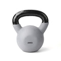 Cast Iron Kettlebell With Color-Coded Protective Plastic Shell, Ergonomic Handle For Home Fitness & Strength Training