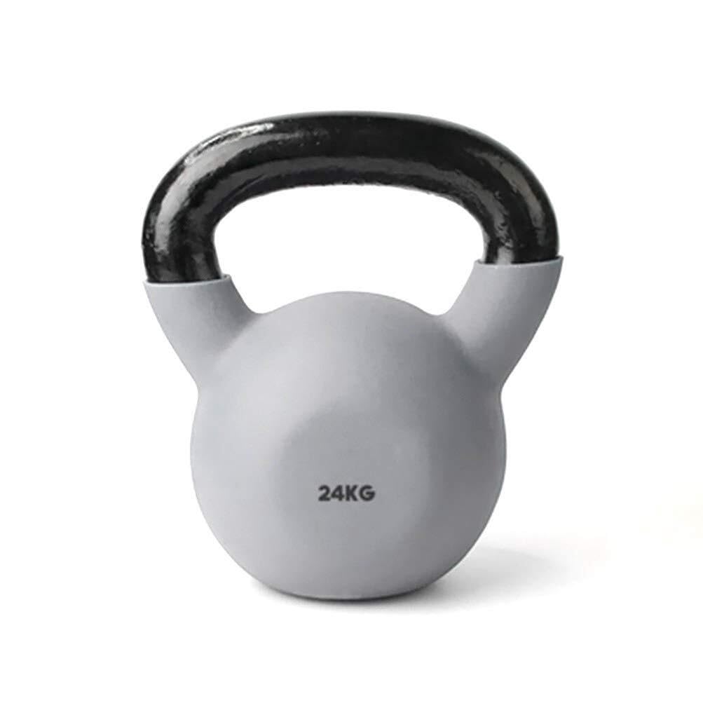 Cast Iron Kettlebell With Color-Coded Protective Plastic Shell, Ergonomic Handle For Home Fitness & Strength Training