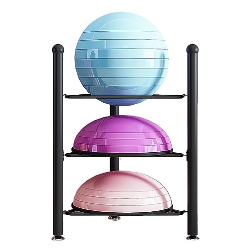Exercise Ball Storage Rack - Home Gym Organizer for 3/5/6/7 Tier Floor Stand - Holds Bosu, Slam, Bowling & Medicine Balls - Durable, Space-Saving Design