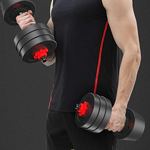 TEDILUVI 2pcs20kg Fitness Dumbbells Detachable Dumbbell Set Barbells Equipments Arm Muscle Trainer Household Exercise Supplies