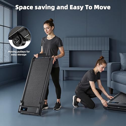 Compact Folding Walking Pad Treadmill with Handlebar