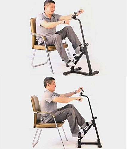 XBSLJ Mini Exercise Bike Portable Pedal Exerciser-Arm & Leg Exercise Peddler Machine-Fitness Equipment for Seniors and Elderly-Folding Exercise Bike Medical Peddler for Leg Arm and Knee Recovery