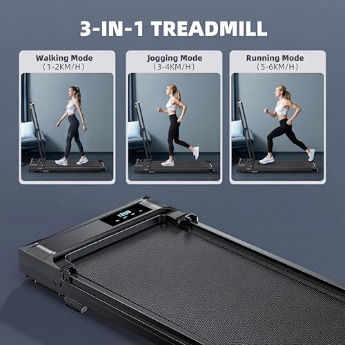 Compact Folding Walking Pad Treadmill with Handlebar