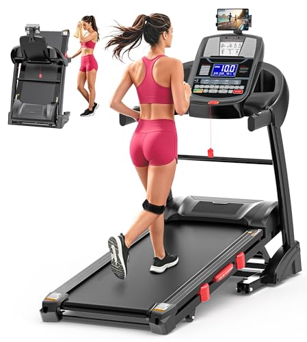 20% Incline 5.0HP Folding Treadmill with Fan & App