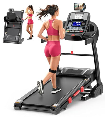 20% Incline 5.0HP Folding Treadmill with Fan & App