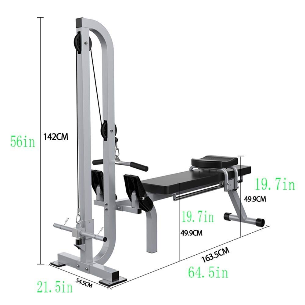 Compact Folding Magnetic Rowing Machine, Adjustable Resistance Rower, with Dumbbell Bench Design, Motion Exercise Cardio Fitness Equipment,300 LB Weight Capacity,Easy to Install