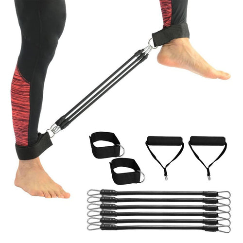 6-Tube Running Resistance Leg Trainer with Ankle Straps