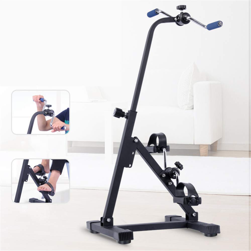 XBSLJ Mini Exercise Bike Portable Pedal Exerciser-Arm & Leg Exercise Peddler Machine-Fitness Equipment for Seniors and Elderly-Folding Exercise Bike Medical Peddler for Leg Arm and Knee Recovery