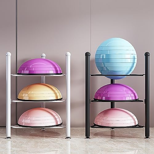 Exercise Ball Storage Rack - Home Gym Organizer for 3/5/6/7 Tier Floor Stand - Holds Bosu, Slam, Bowling & Medicine Balls - Durable, Space-Saving Design