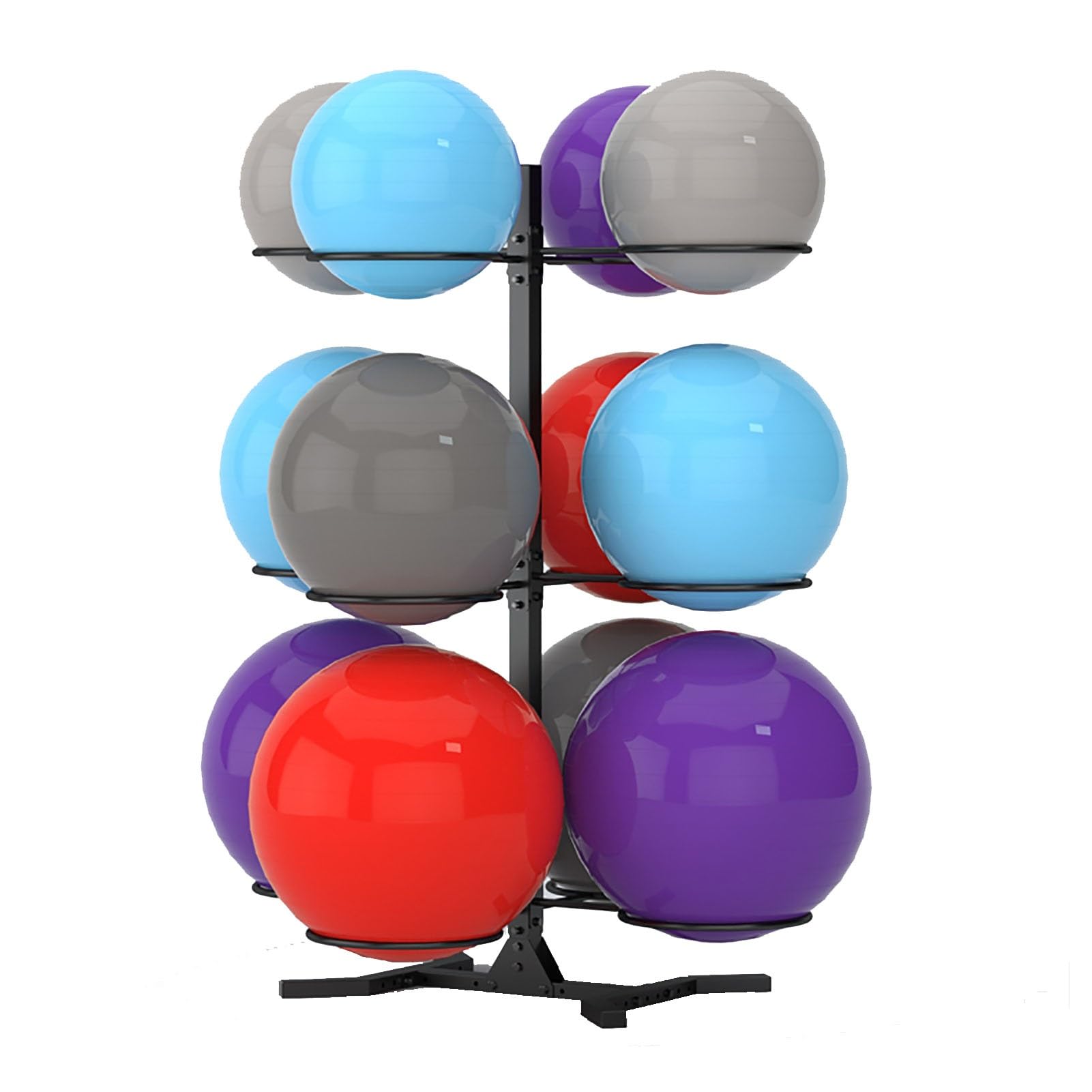 Metal Yoga Ball Storage Rack for up to 12 Stability Balls