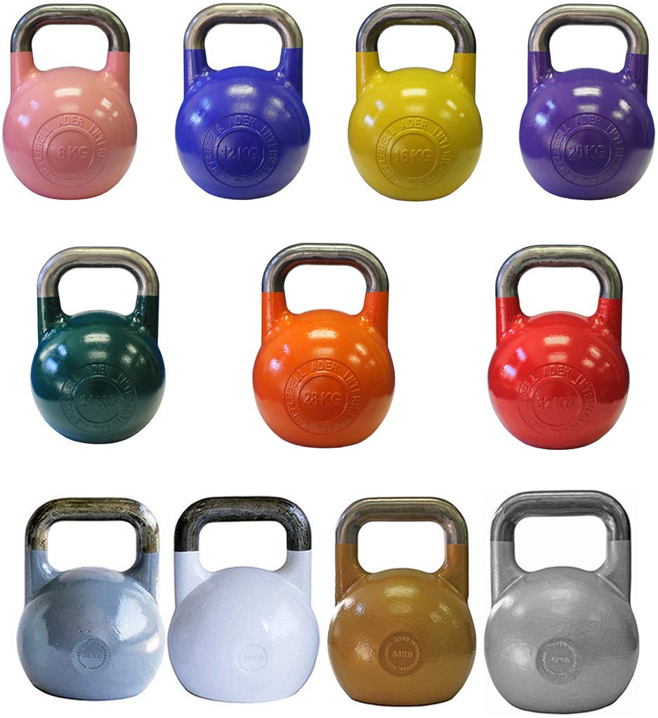 Ader Pro Grade International Kettlebell Set with DVD (8,12,16 20,24,28 32,36,40,44,48Kg)