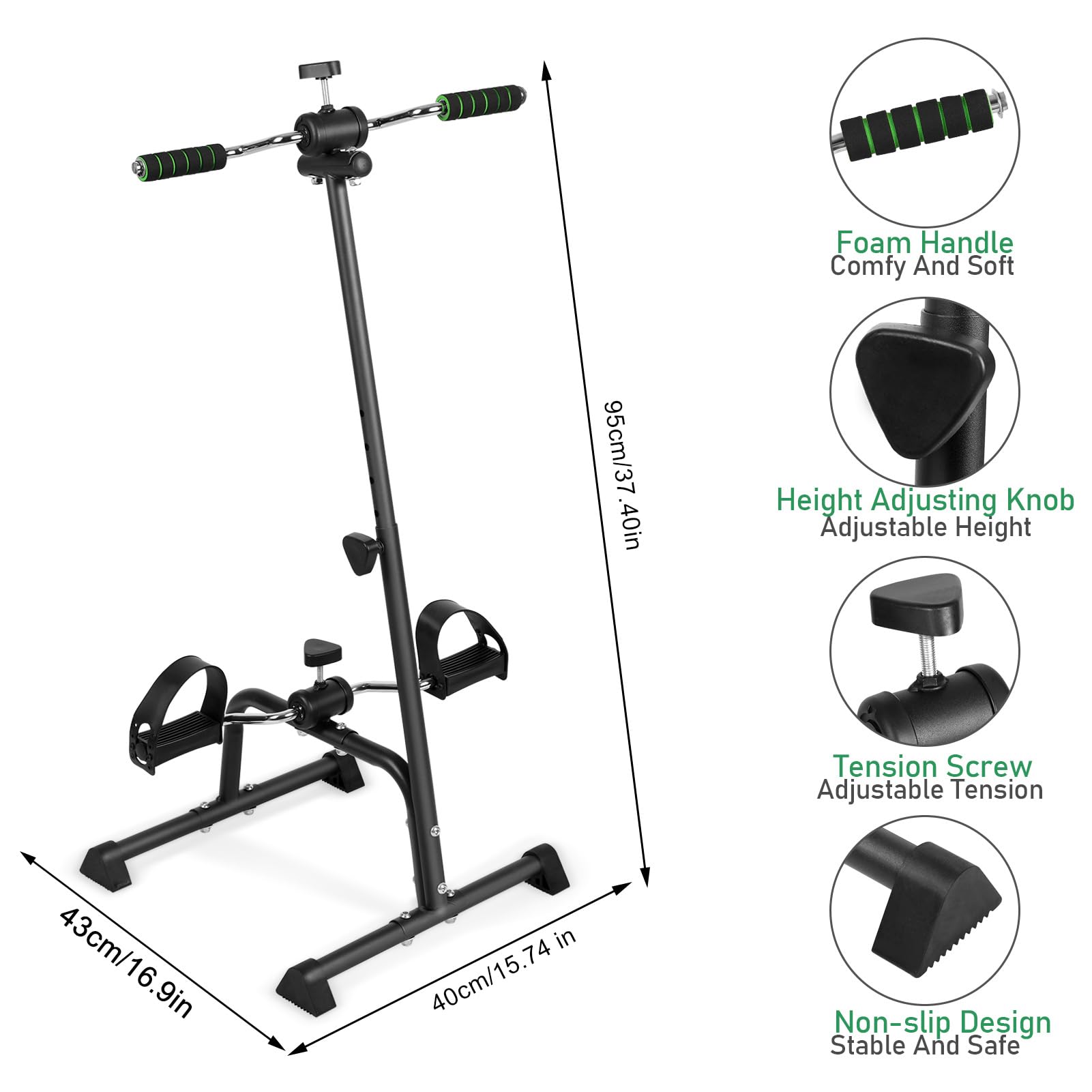 Adjustable Total Body Pedal Exerciser for Seniors