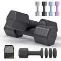 Adjustable Dumbbell Set of 2, 4 in 1 Free Weights Dumbbells Set, Hand Weights for Women at Home, 5 lb Dumbbells Set with Non-slip Comfort Handle for Home Gym Exercise Workout Training