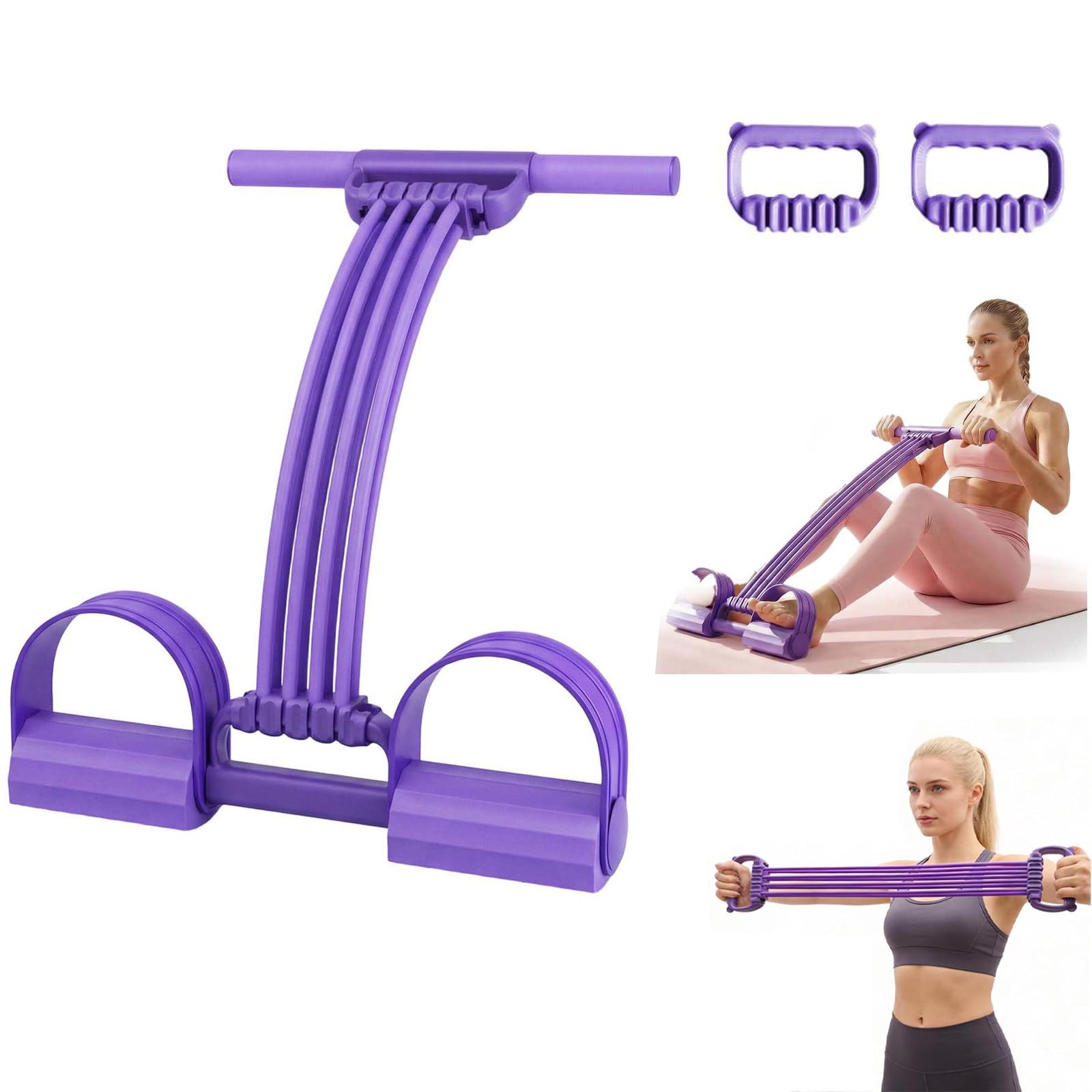 8-Tube Pedal Resistance Band for Full-Body Workouts