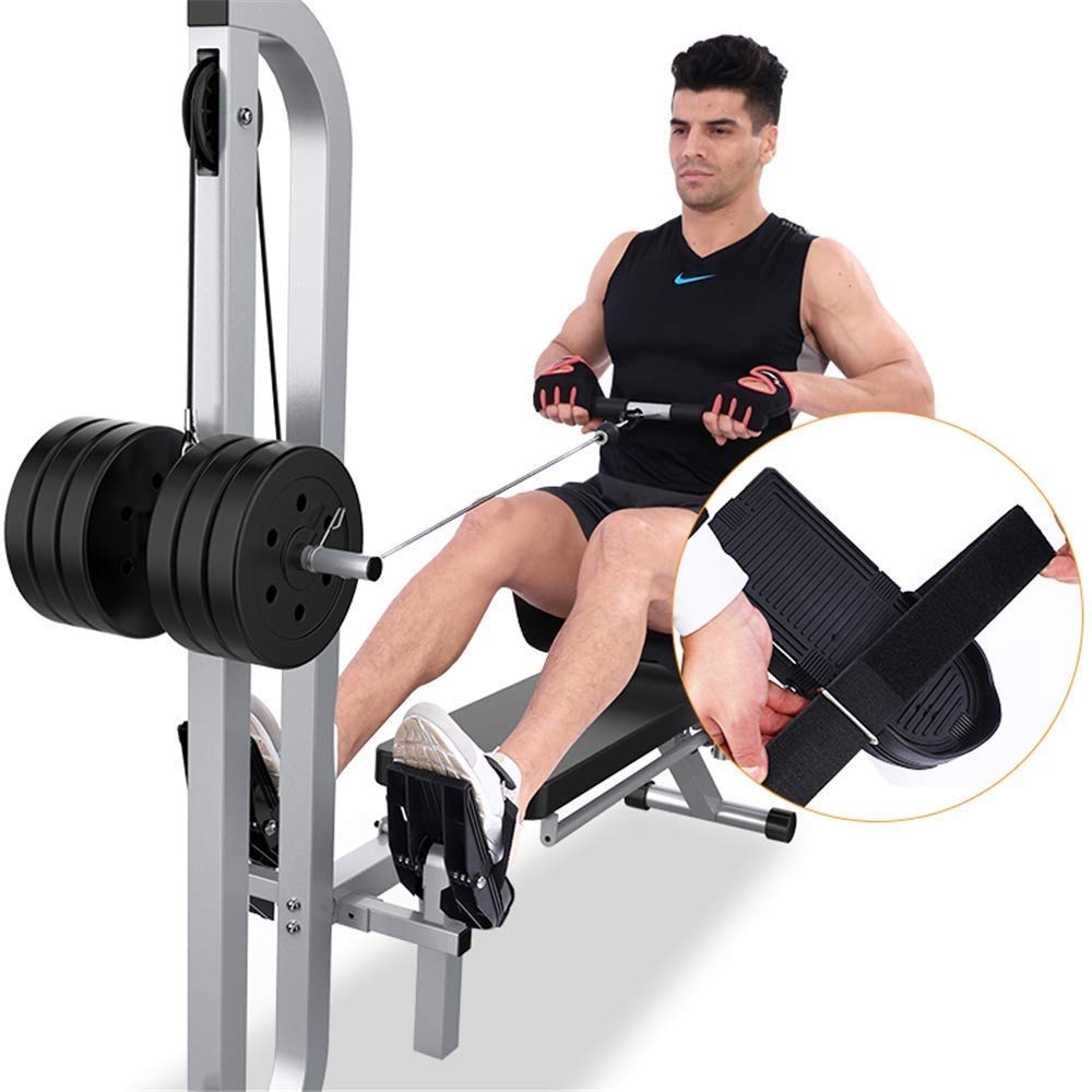 Compact Folding Magnetic Rowing Machine, Adjustable Resistance Rower, with Dumbbell Bench Design, Motion Exercise Cardio Fitness Equipment,300 LB Weight Capacity,Easy to Install