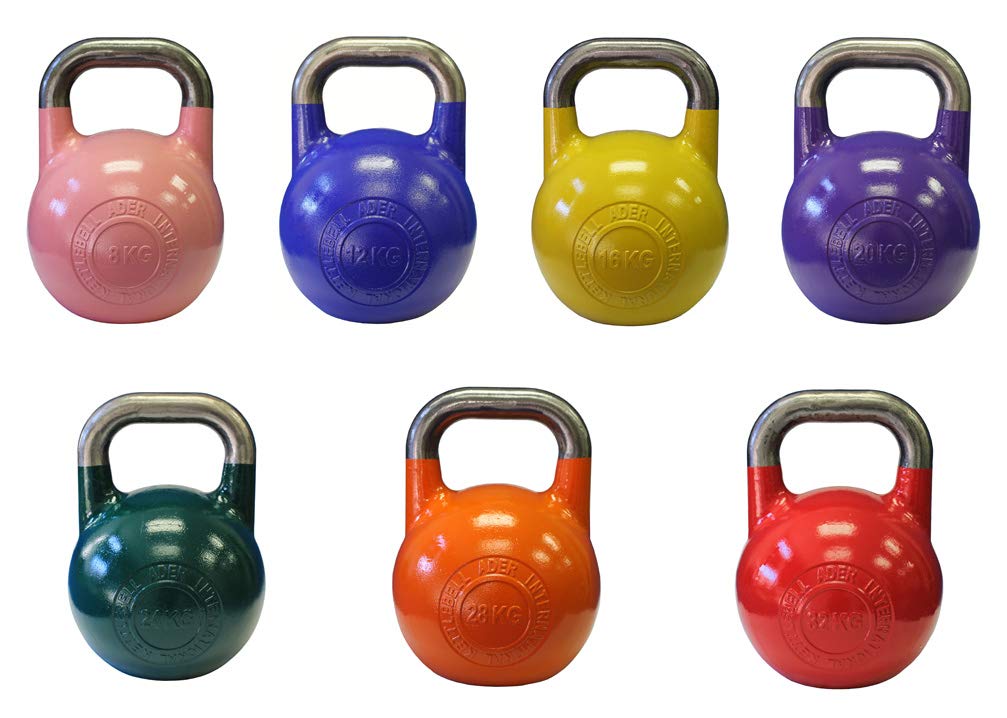 Ader Pro Grade International Kettlebell Set with DVD (8,12,16 20,24,28 32,36,40,44,48Kg)