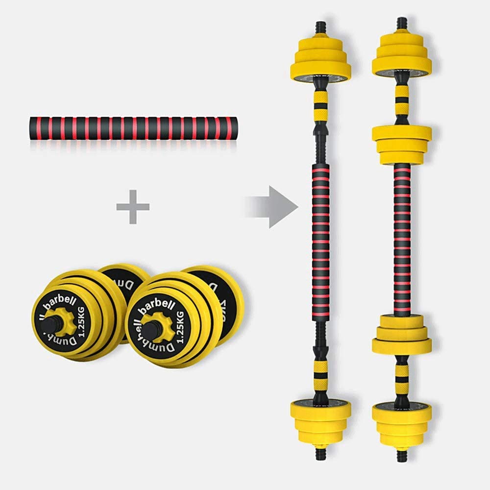 YMGSCC Barbell Set for Men and Women, with Connecting Rod, Can Be Used As Home Fitness Sports 10kg, 15kg