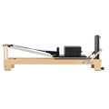 Studio Solid Core Pilates Reformer 60cm, Maple Wood Pilates Reformer Machine with Solid Core Frame, Adjustable Springs, Smooth Sliding Carriage, Professional Home Gym & Studio Equipment