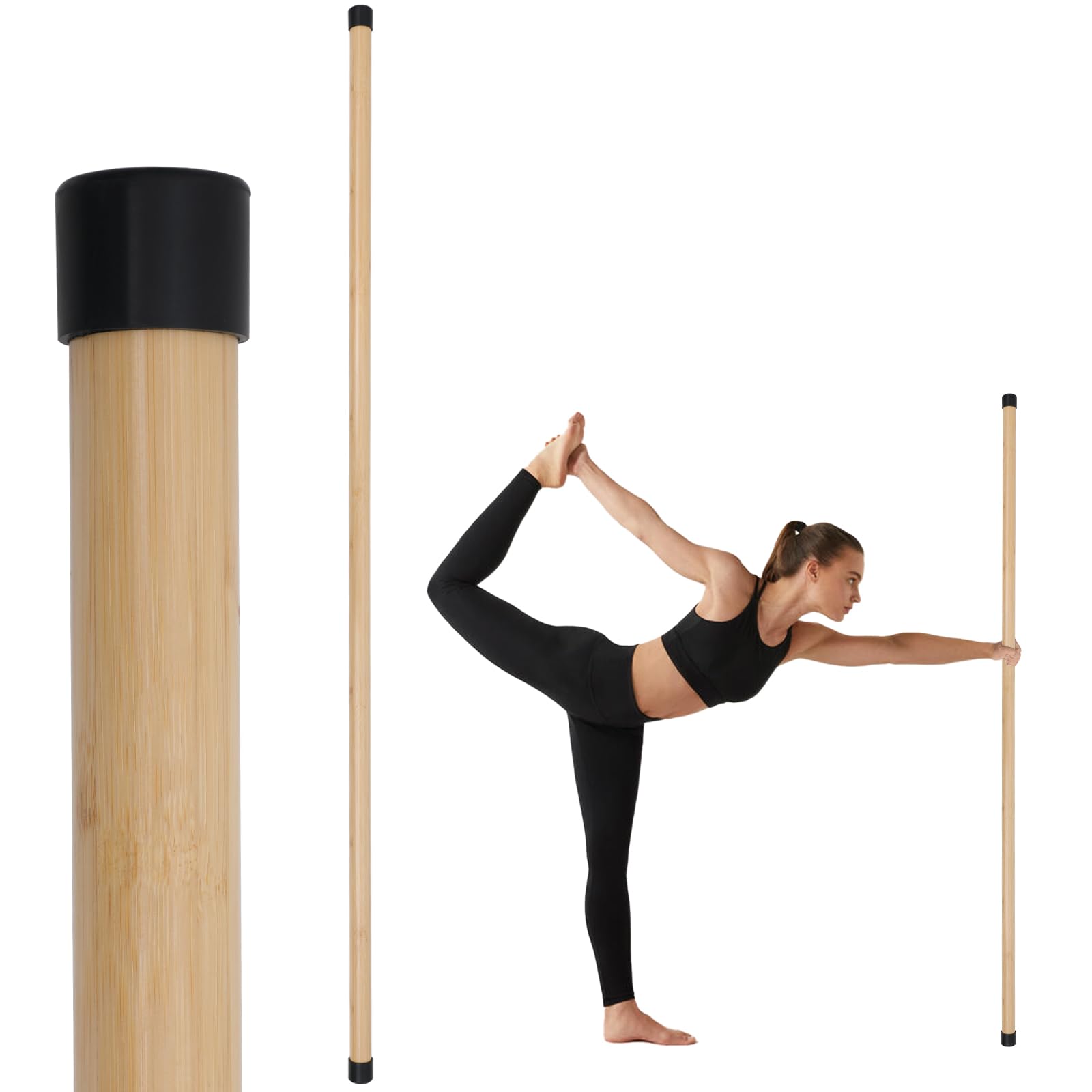 P Polerden 5ft Yoga Mobility and Stretching Stick