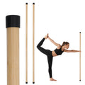P Polerden Yoga Stick, 5ft Exercise Stick for Mobility, Stretching Stick with Non-Slip Ends, Exercise Dowel for Pilates, Balance Pole and Stretch Bar for Stretching Equipment