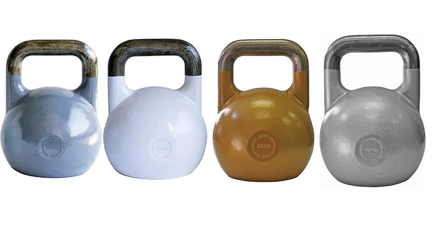 Ader Pro Grade International Kettlebell Set with DVD (8,12,16 20,24,28 32,36,40,44,48Kg)
