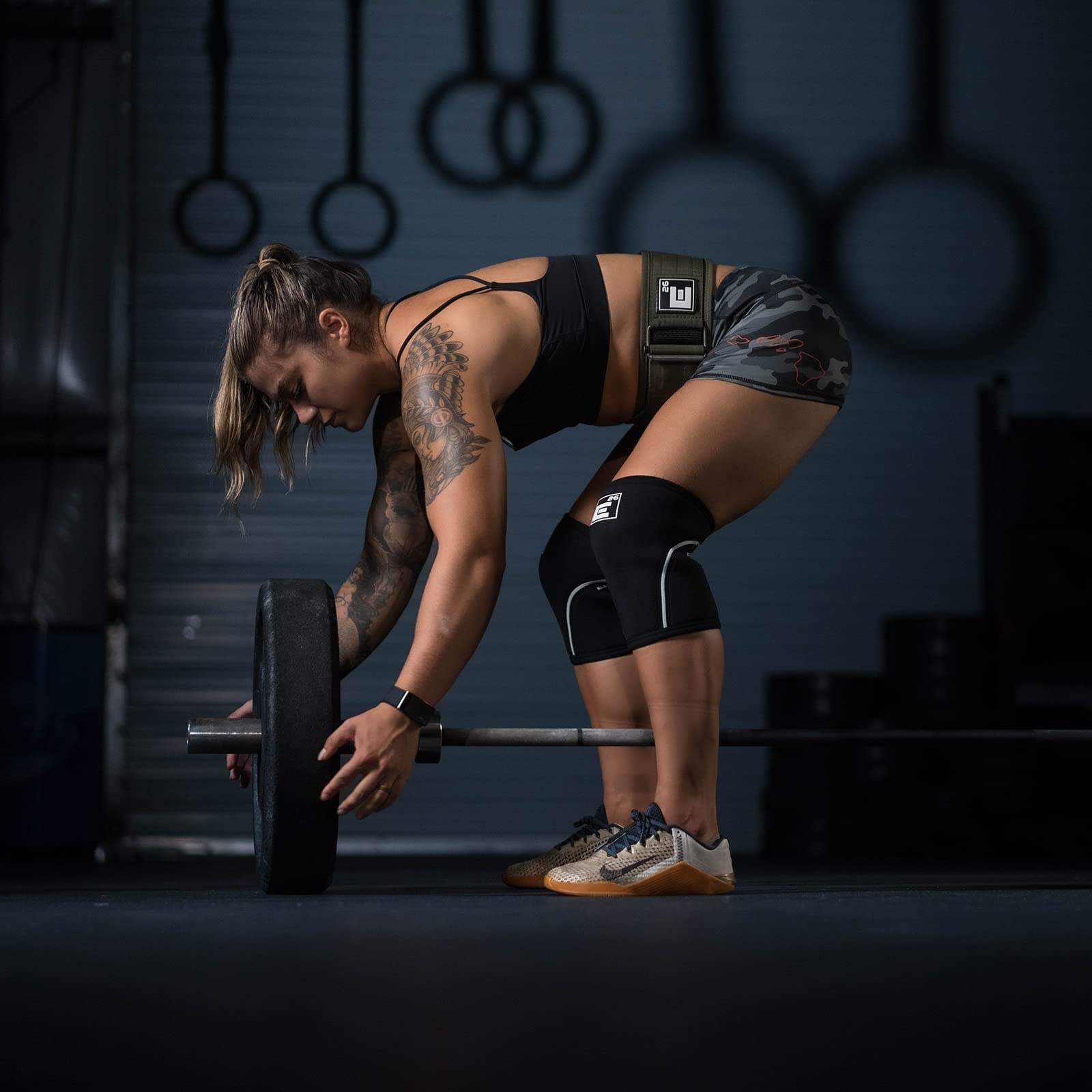 Element 26 Knee Sleeves for Weight Lifting with Gym Bag