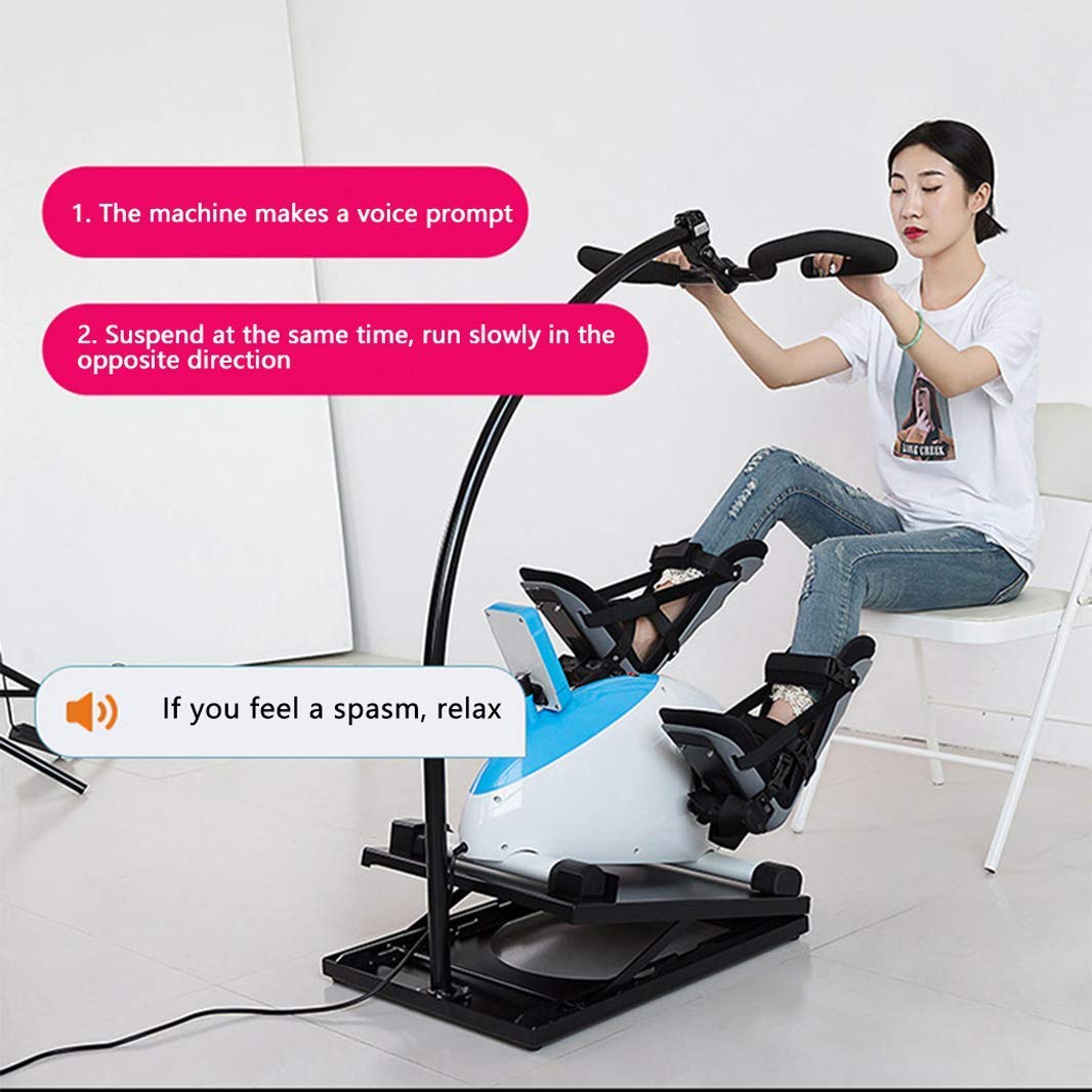 RWGOVLU Electric Rehabilitation Machine, Portable Fitness Mini Exercise Bike, Seniors Motorized Leg and Arm Pedal Exerciser, Under Desk Bike Pedal Exerciser, Large