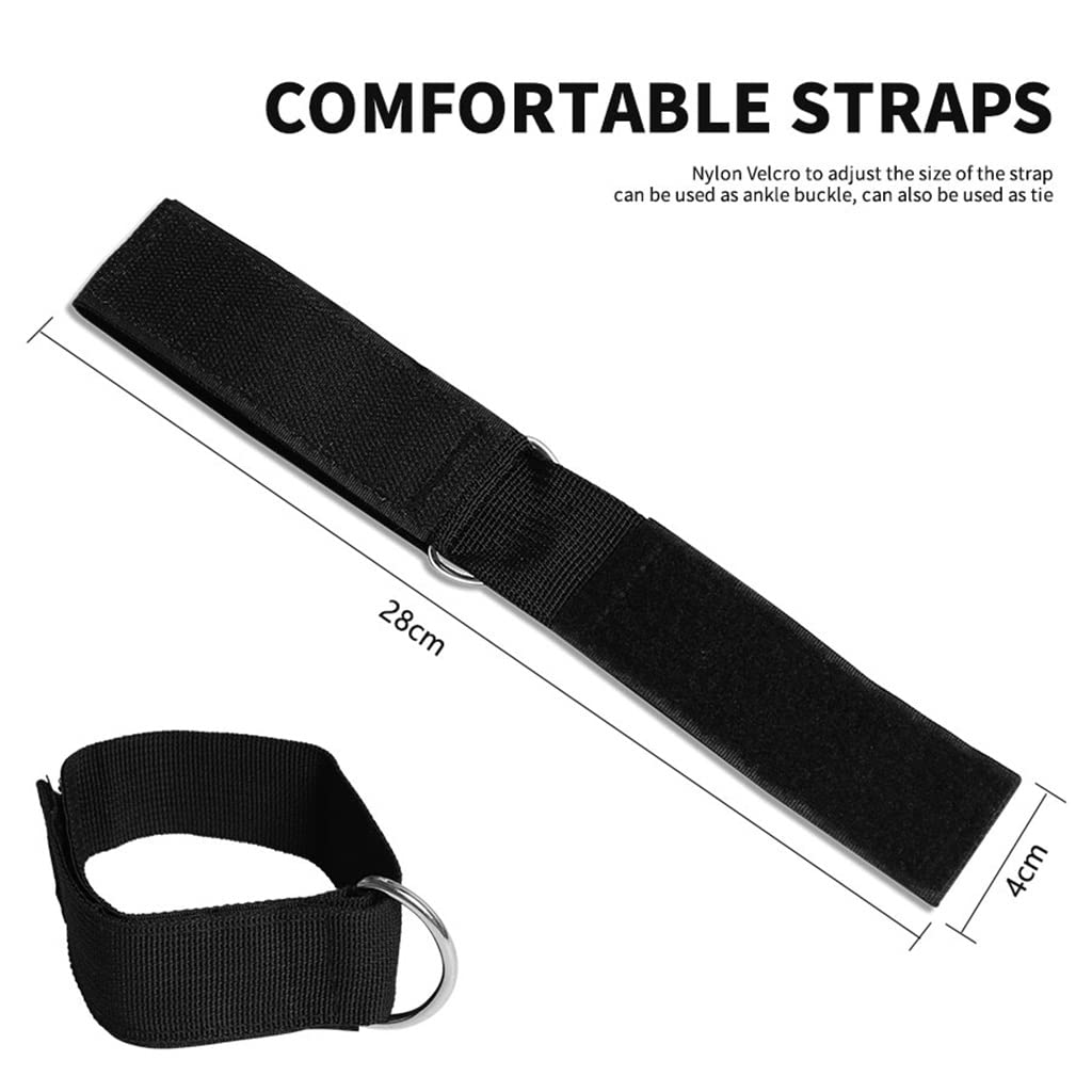 Fitness Running Resistance Band Speed Training Leg Trainer Exercise Strength Tube Band with Ankle Straps Handles Strap (Color : Svart, Size : 6 Leg Trainer)