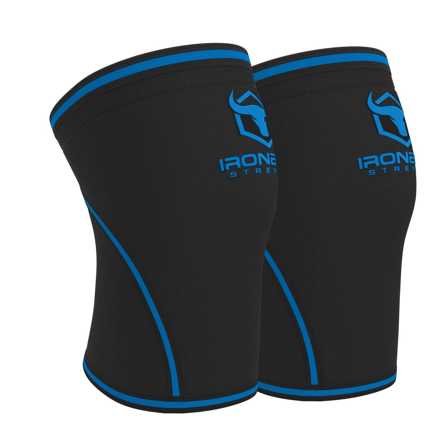 Iron Bull Strength Knee Sleeves 7mm (1 Pair) - Compression Brace & Knee Sleeve For Weightlifting, Powerlifting & Cross Training - Knee Support for Squats - Men & Women