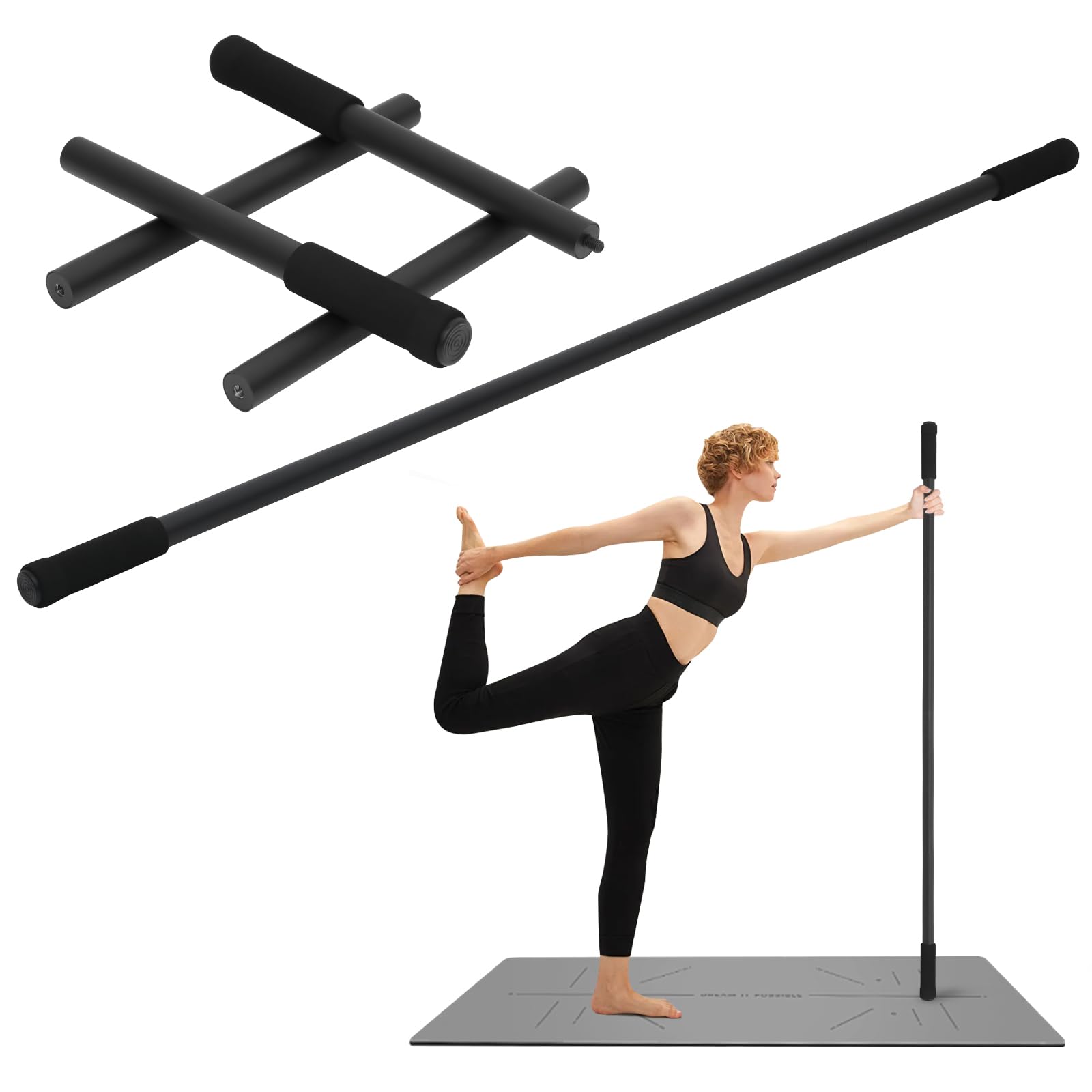 P Polerden 5ft Yoga Mobility and Stretching Stick