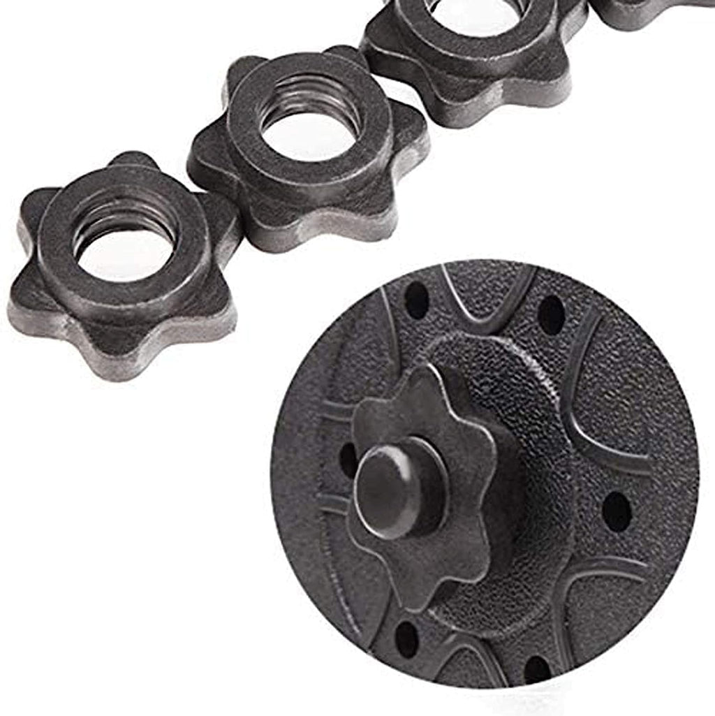 uncakil Dumbbell Collars 1 inch Dumbbell Hex Nut Barbell Collar Clamps Weight Clips for Dumbbells,Spinlock Collars for 1 Inch Standard Barbells Bars Sports Weight Lifting Fitness