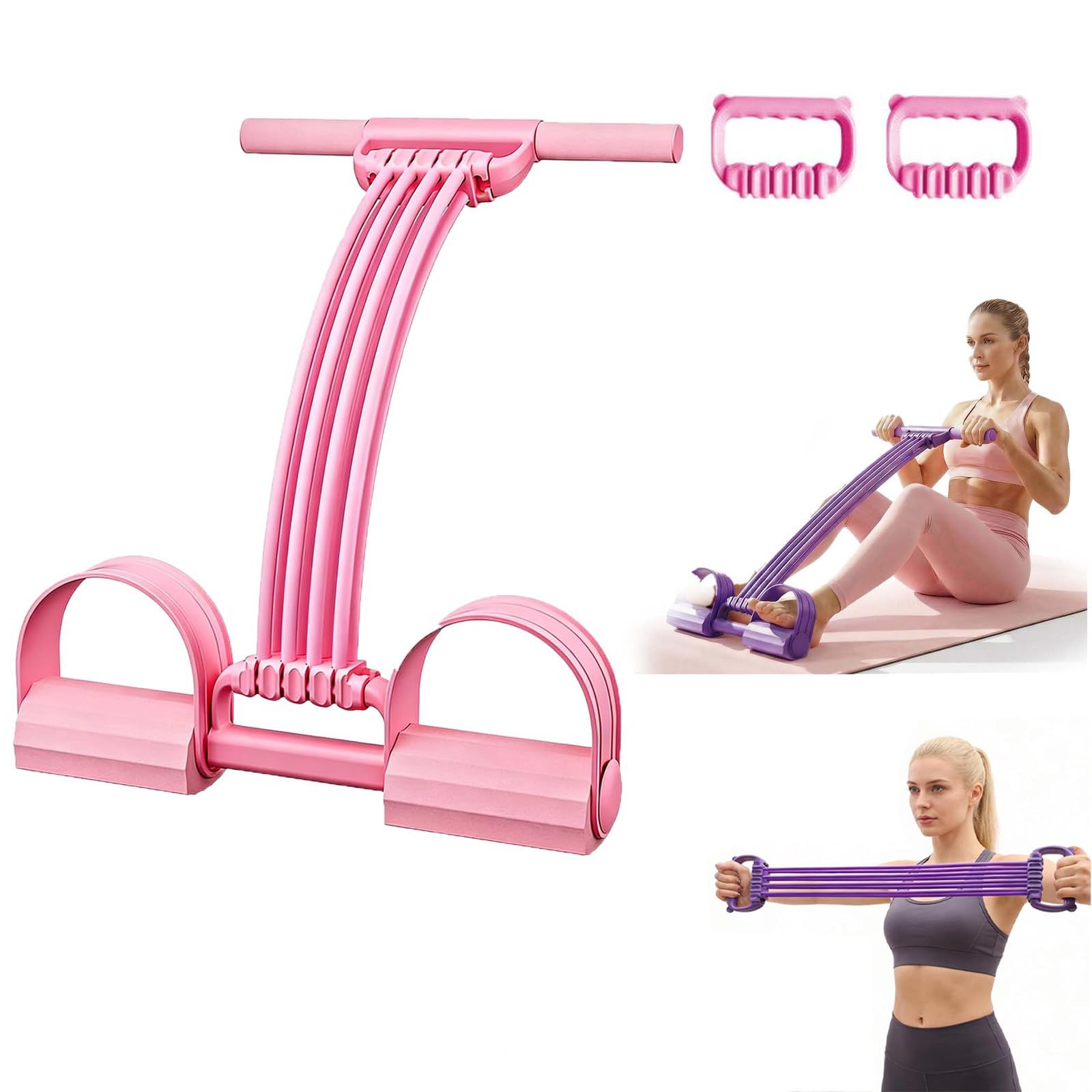 8-Tube Pedal Resistance Band for Full-Body Workouts