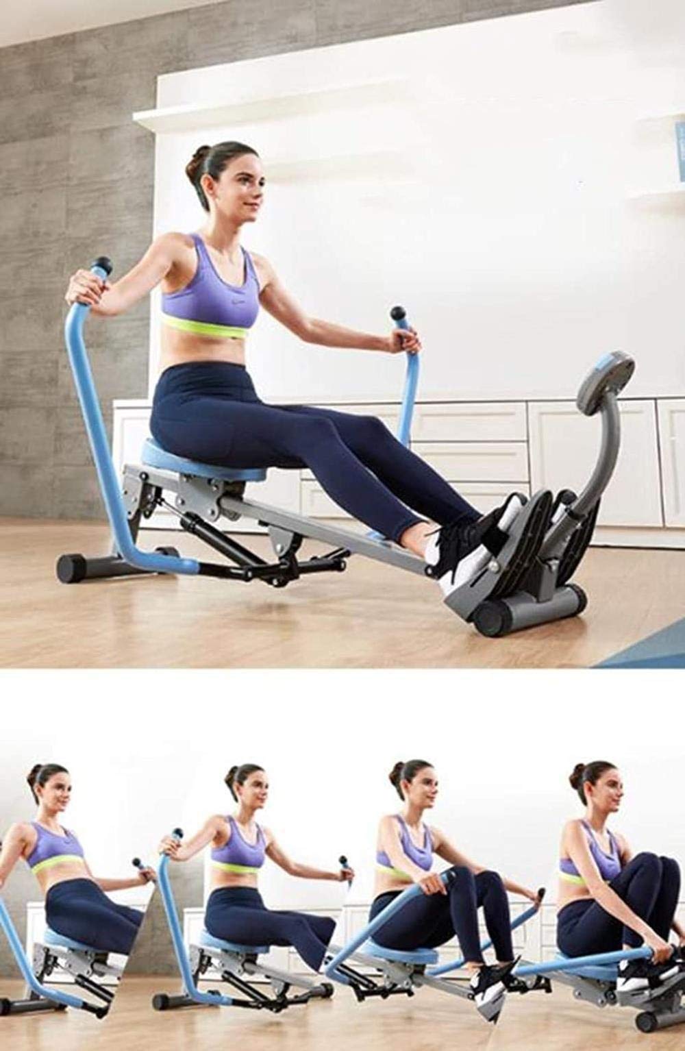 Home Rowing Machine, Hydraulic Rower Trainer Rowing Machine for Home Gym, 12 Adjustable Resistance, Hd Data Display, Maximum Load 120kg, Fitness Equipment Cardio Workout Indoor