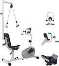 KUYBTU Recumbent Exercise Bike with Adjustable Resistance, Motorized Leg and Arm Pedal Exerciser, Stroke Equipment Upper and Lower E-UYTEWBV5433284