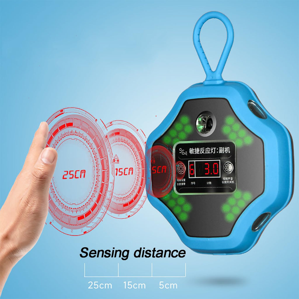 TsoLay Reaction Training Light, Lamp Speed Agility Response Equipment, Three-Speed Distance Adjustable, Host Real-time Interconnection, Buzzer Prompt Design, for Improve Reaction Time, Fitness, Speed