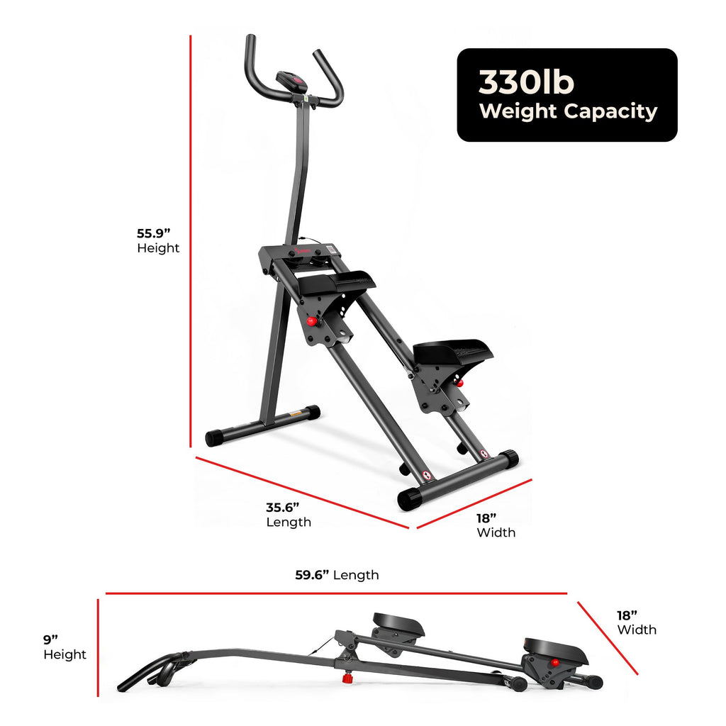 Sunny Health & Fitness Stair Stepper & Climber Exercise Equipment for Home Workout, Compact Cardio Training Machine