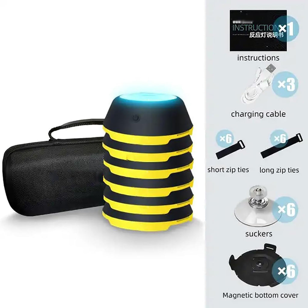 CHANGLKJ Reaction Training Light Kits, Agile Fitness Lights with APP Intelligent Control and Magnetic Bases, Multiple Training Modes and Installation Methods, for Training Reaction Speed, Agility