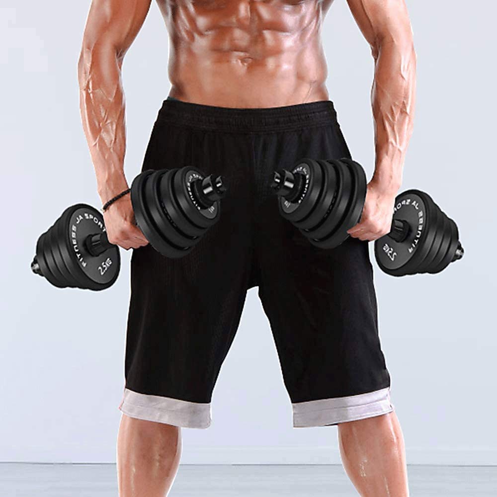 YMGSCC Barbell Set for Men and Women, with Connecting Rod, Can Be Used As A Home Fitness Sports 10kg, 15kg
