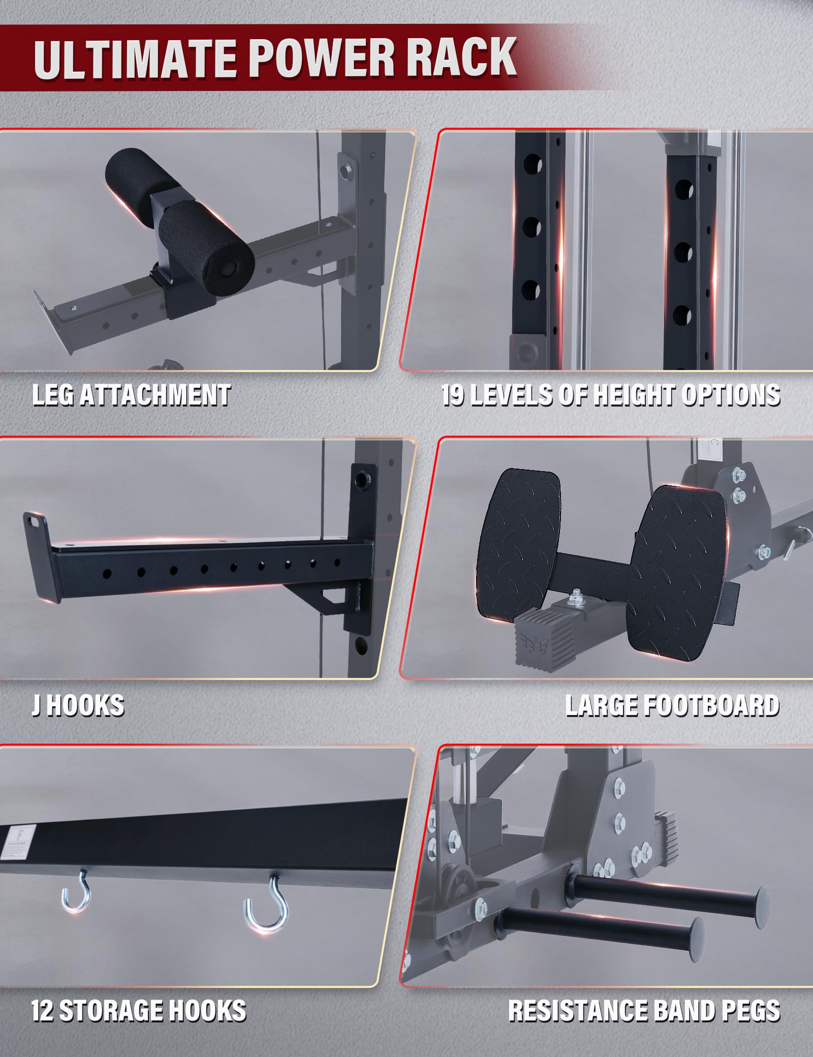 MAJOR FITNESS Drone3 Smith Machine, 2500lbs All-in-One Home Gym Power Rack with Dual Pulley System for Cable Crossover, Pull-Up Bars