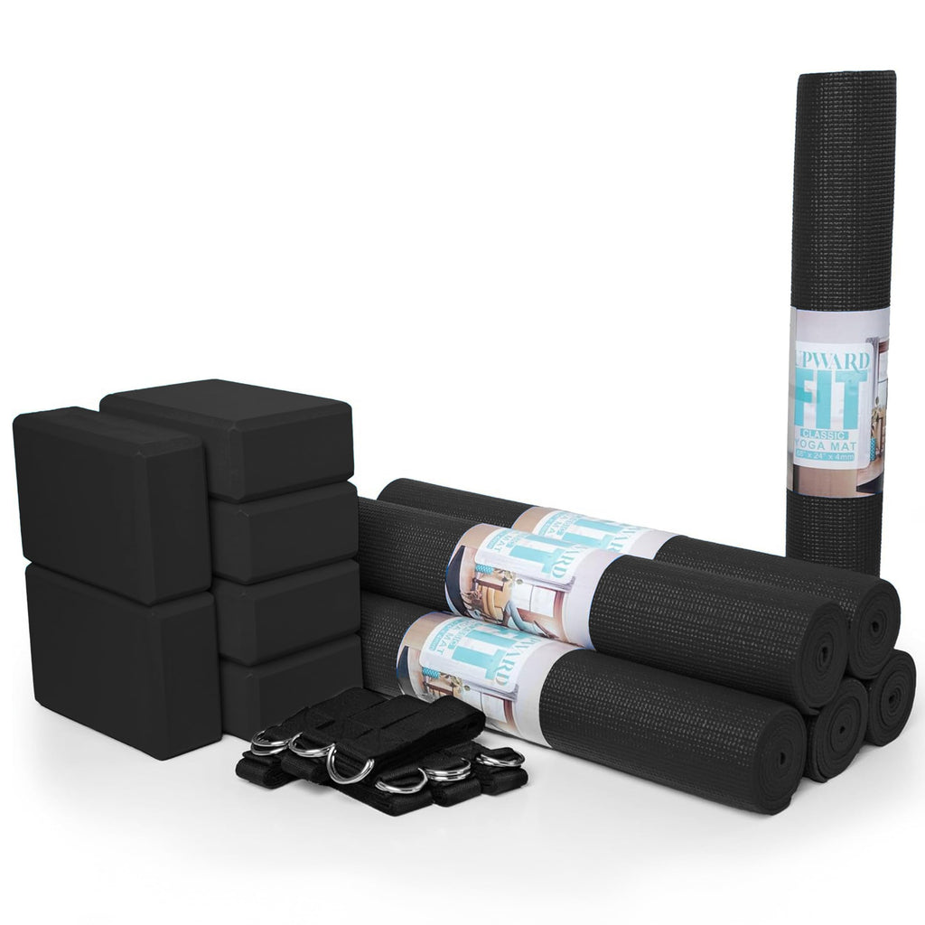 Upward Fit 18 Pack Classic Yoga Kit for Gym, Schools and Studios
