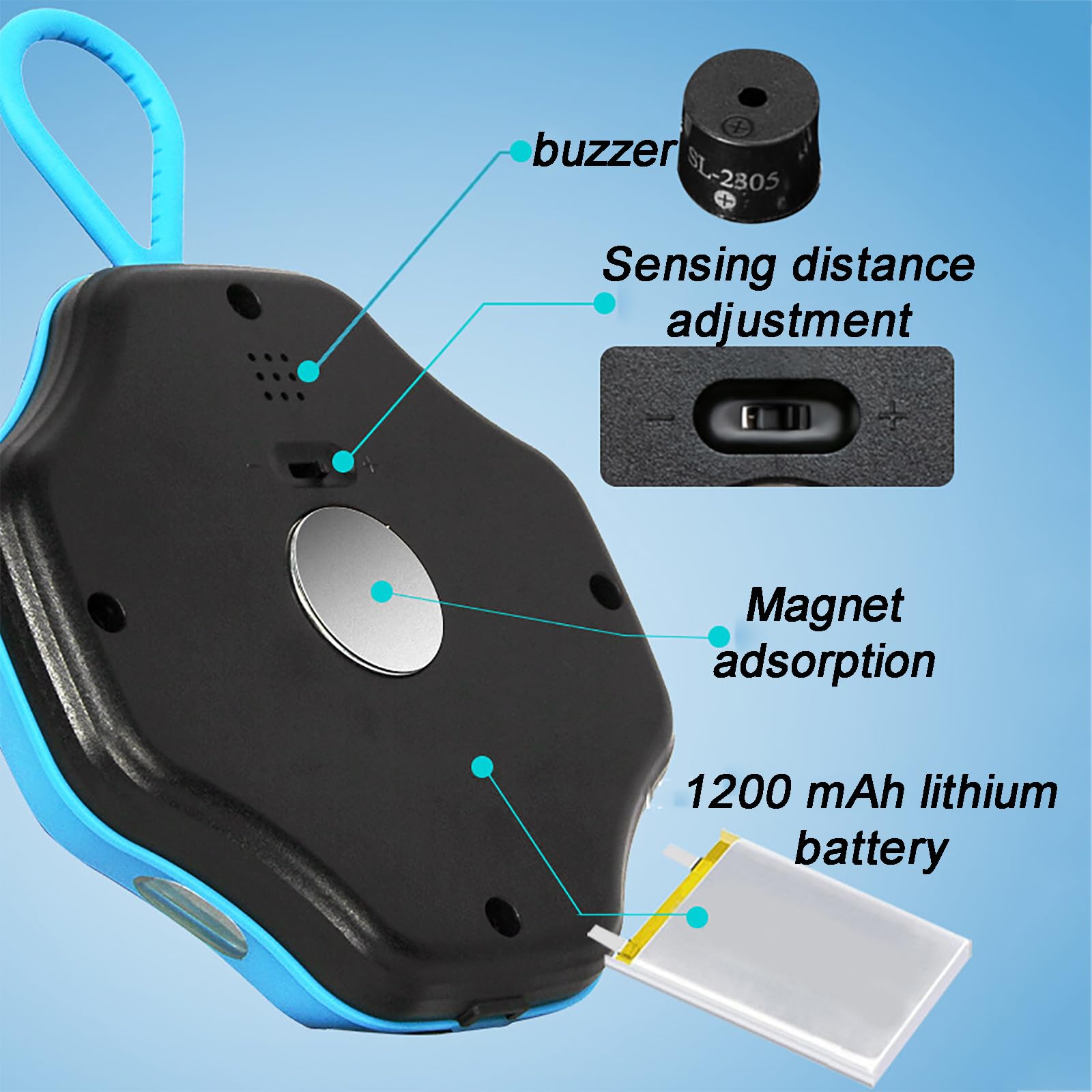 TsoLay Reaction Training Light, Lamp Speed Agility Response Equipment, Three-Speed Distance Adjustable, Host Real-time Interconnection, Buzzer Prompt Design, for Improve Reaction Time, Fitness, Speed