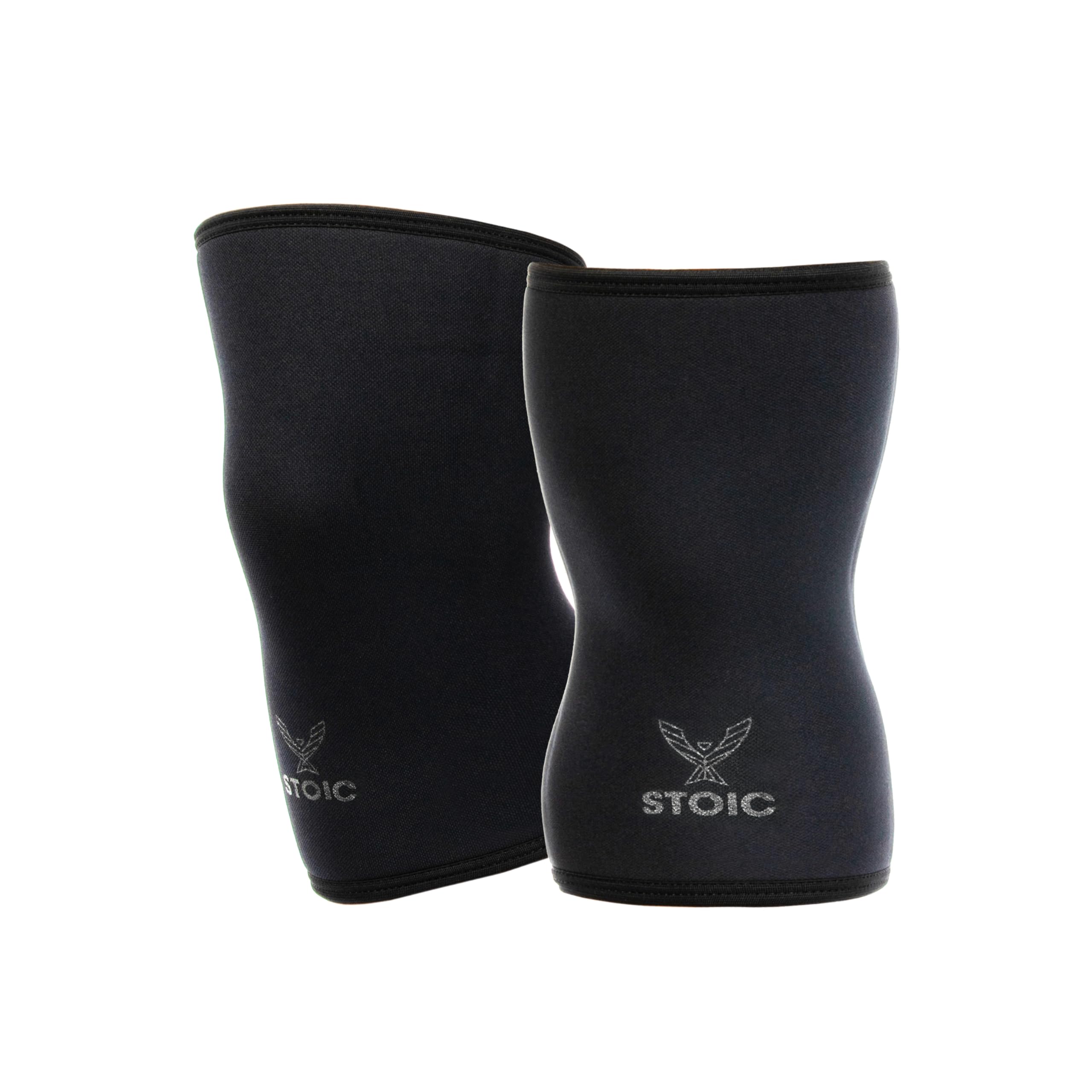 Stoic 7mm Neoprene Knee Sleeves for Weightlifting, 2-Pack