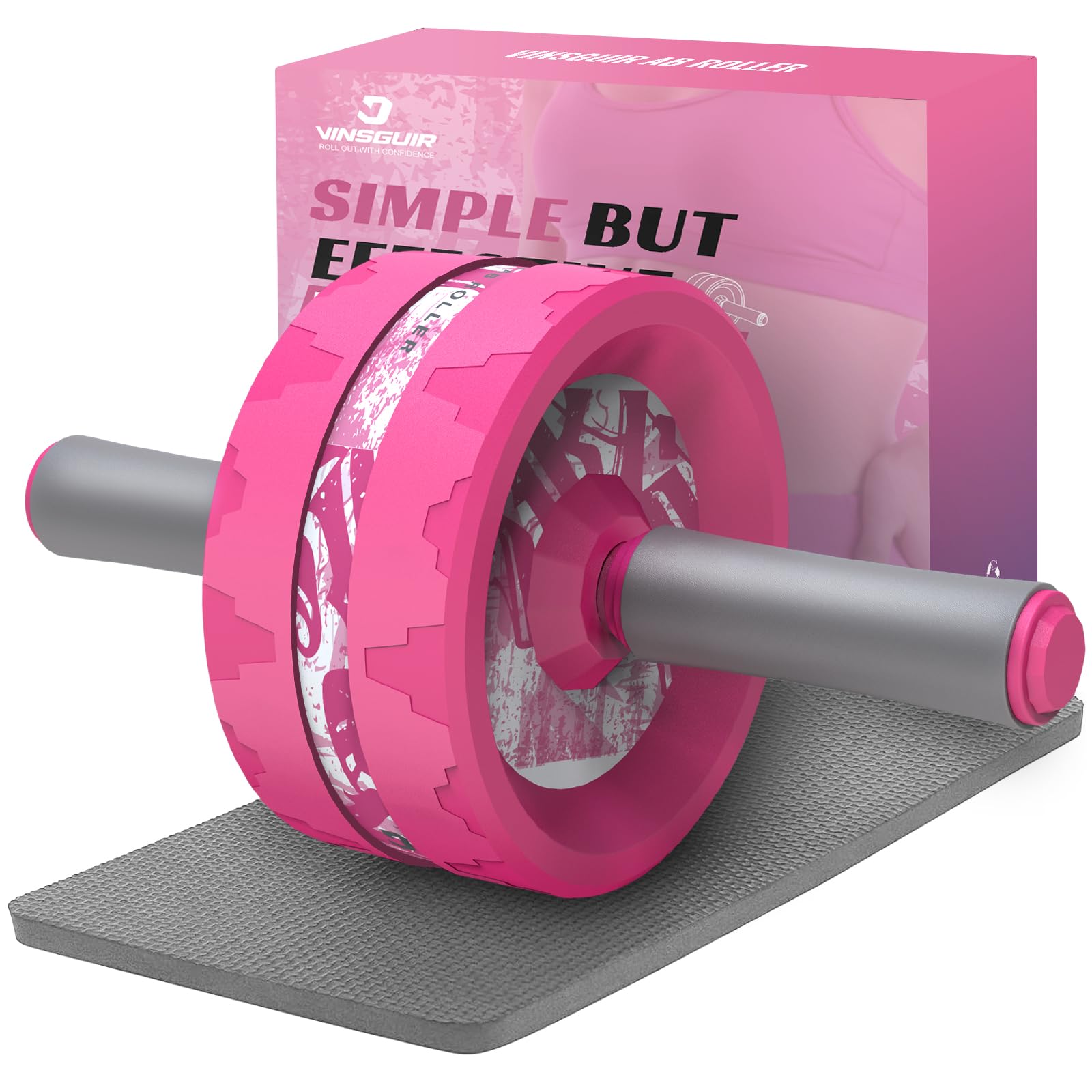 VINSGUIR Ab Roller Wheel with Knee Pad for Core Training