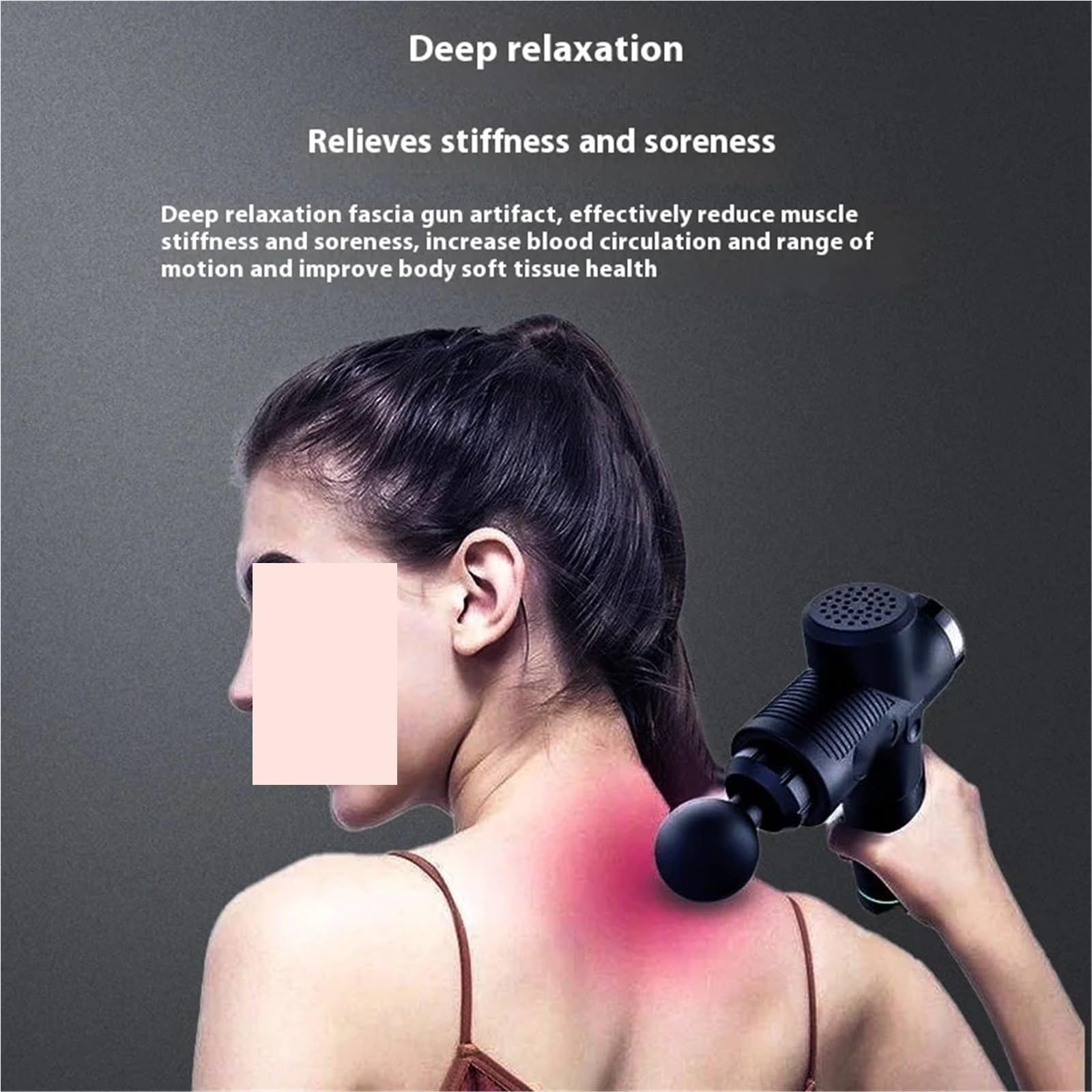 TECJHJZ Massage Gun, Home Multi Functional Fascia Gun Fitness Sports Vibration Massage Muscle Relaxation Adjustment Impact Massager