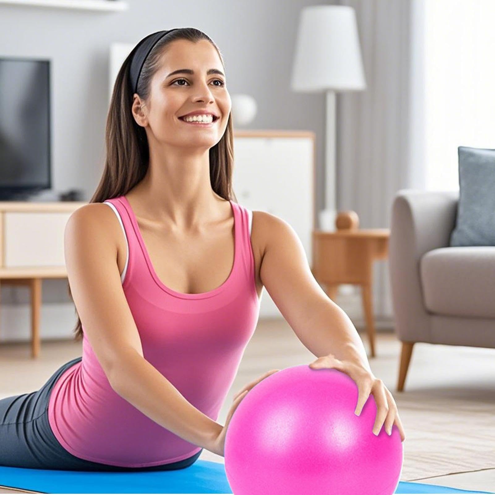 Yoga Mat Set - Yoga Mat with Carrying Bag | Fitness Equipment for Pilates, Floor Exercises, Includes Resistance Band, Stretch Band