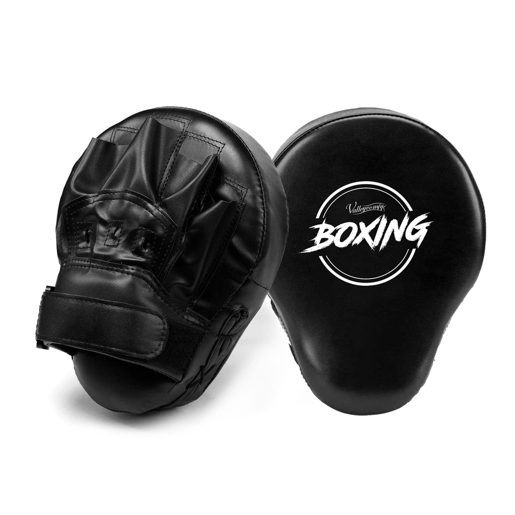 Valleycomfy Boxing Curved Focus Punching Mitts- Leatherette Training Hand Pads