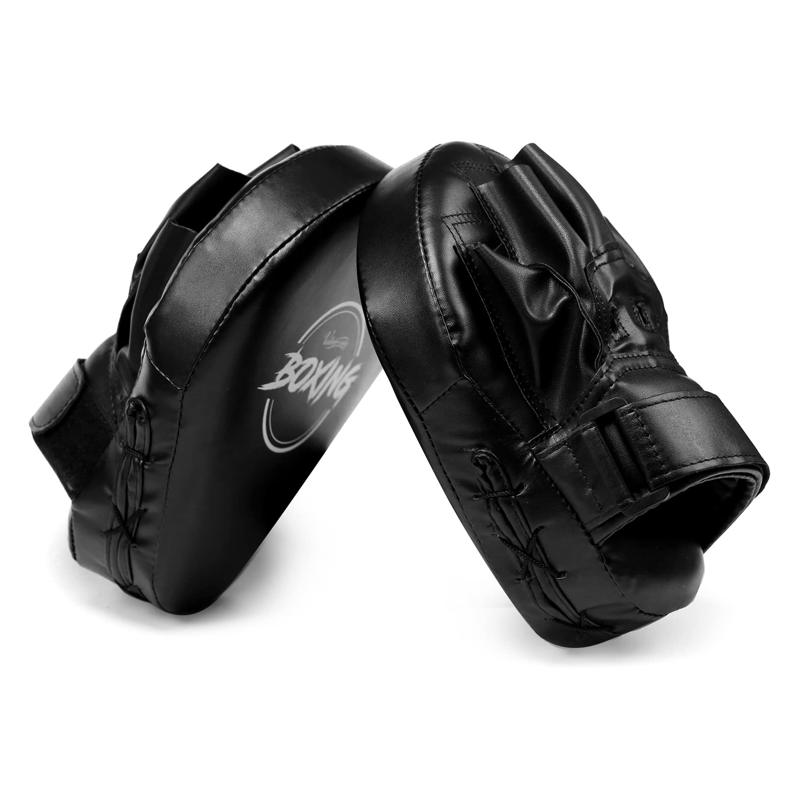 Valleycomfy Boxing Curved Focus Punching Mitts- Leatherette Training Hand Pads
