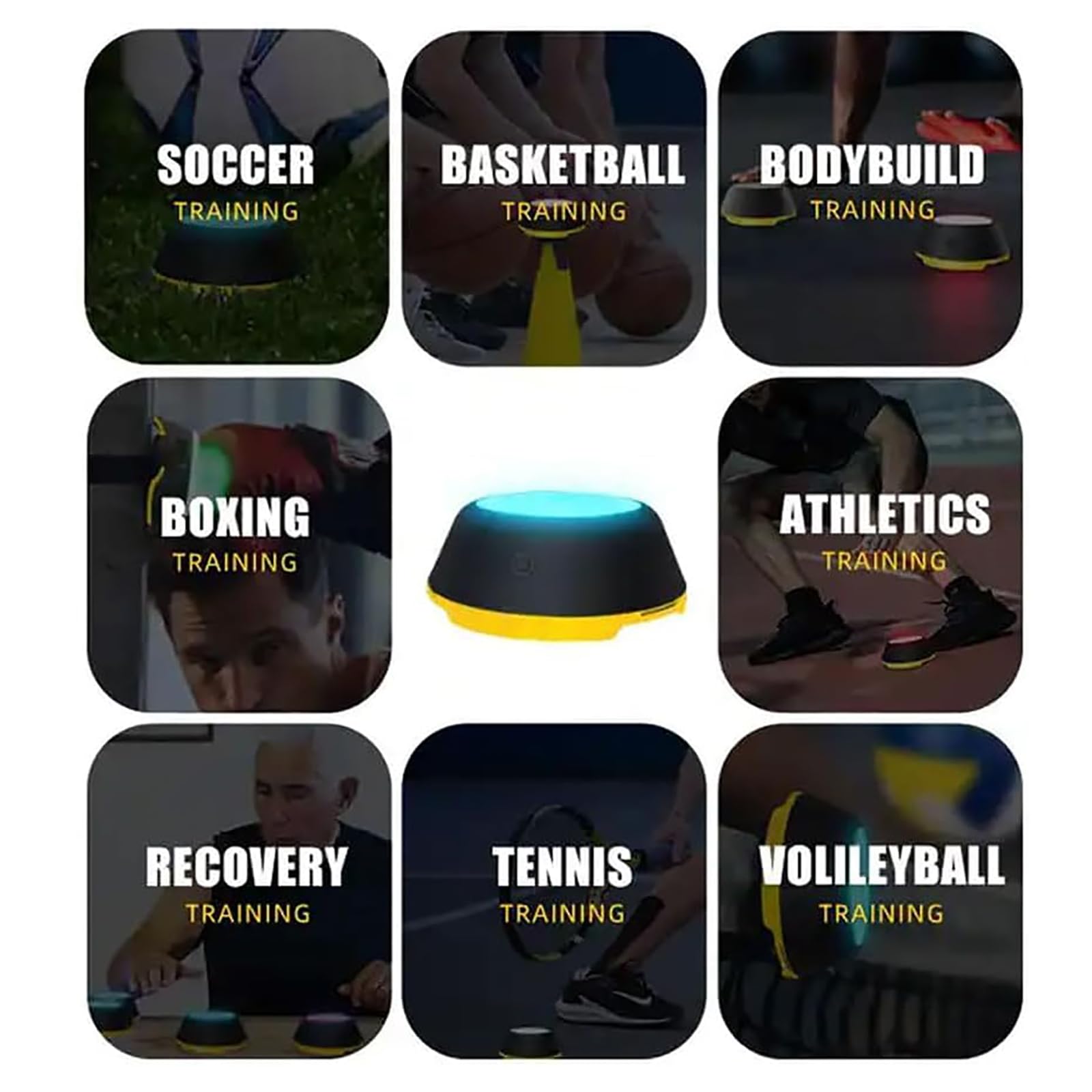 CHANGLKJ Reaction Training Light Kits, Agile Fitness Lights with APP Intelligent Control and Magnetic Bases, Multiple Training Modes and Installation Methods, for Training Reaction Speed, Agility