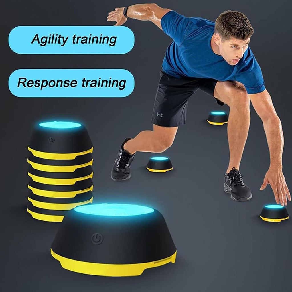 CHANGLKJ Reaction Training Light Kits, Agile Fitness Lights with APP Intelligent Control and Magnetic Bases, Multiple Training Modes and Installation Methods, for Training Reaction Speed, Agility