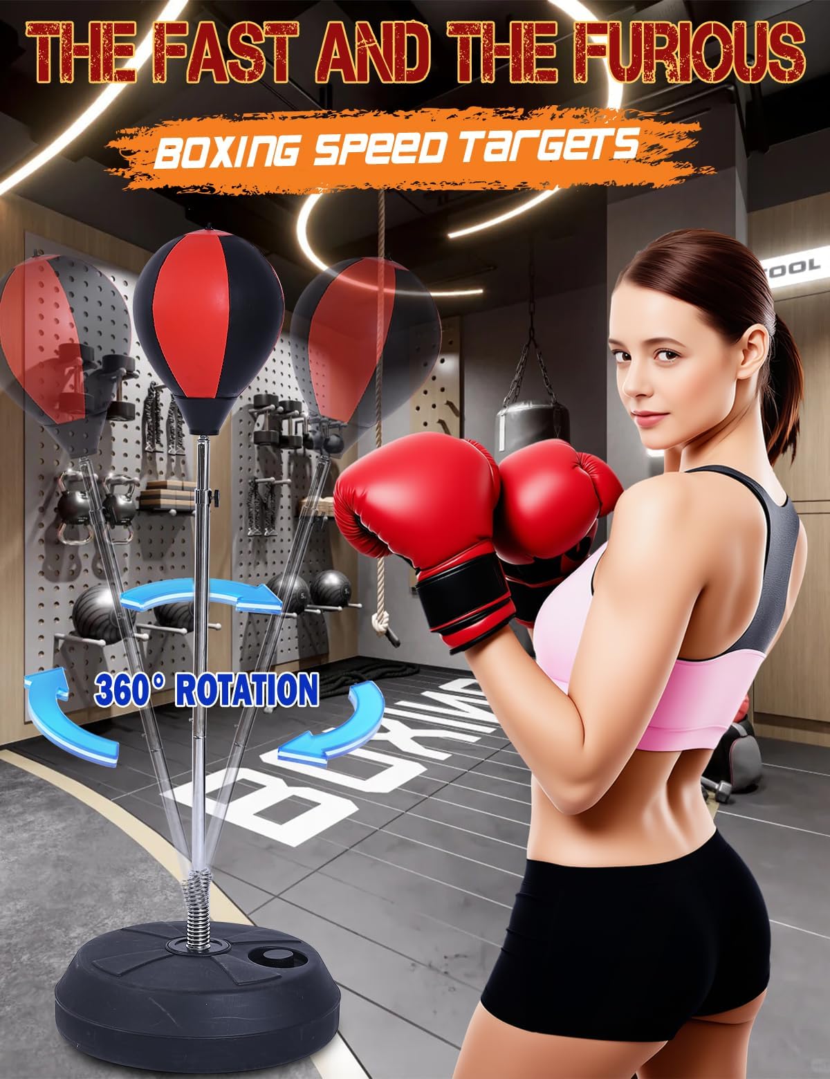 Punching Bag with Stand, Boxing Bag for Teens & Adults